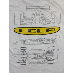 Vintage 1996 Lola Racing shirt thrashed Large Indy car shirt speedgear retro